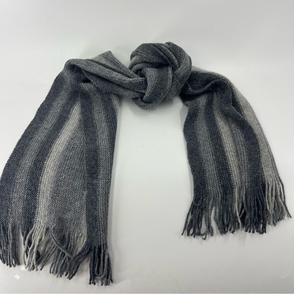 Geoffrey Beene Wool Blend Striped Scarf - Picture 2 of 6